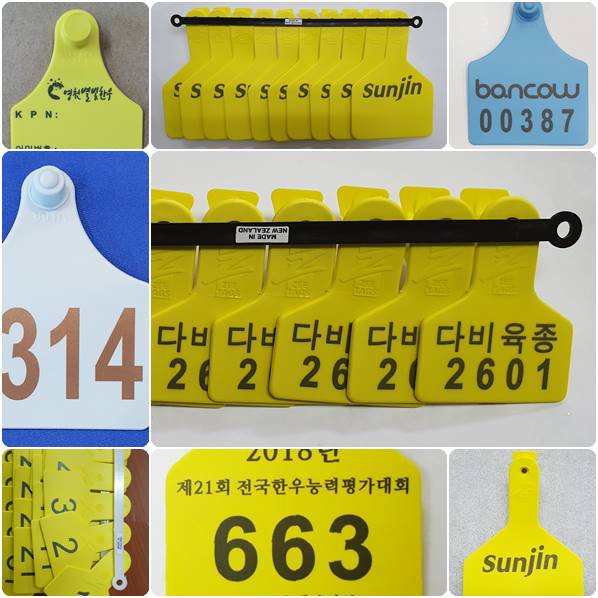 축산이표 레이저 마킹 샘플